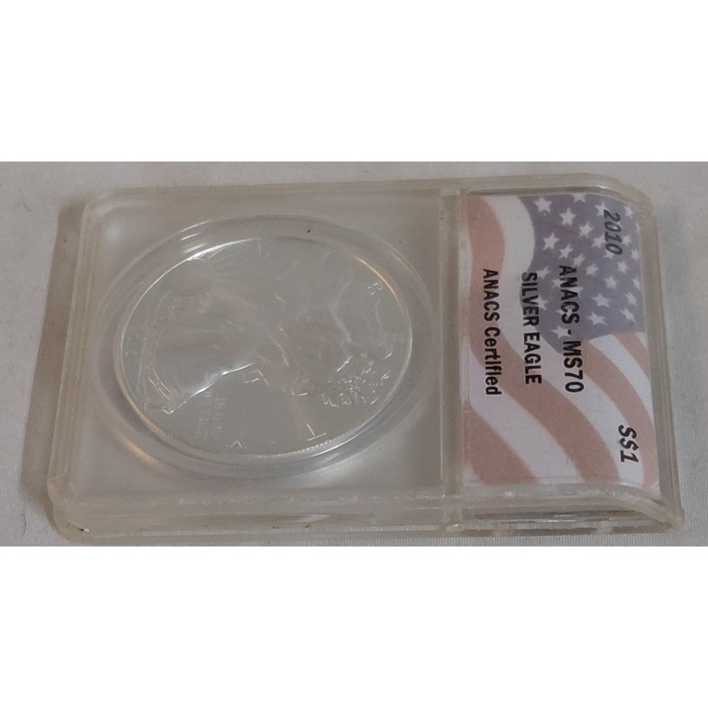 2010 American Silver Eagle Dollar 1 oz Silver ANACS MS70 Perfect Grade - Picture 4 of 6